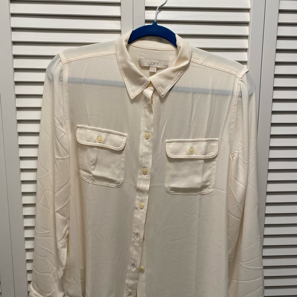 Loft Cream Blouse Size PL